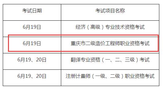 重庆发布2021年二级造价工程师资格考试注意事项.jpg