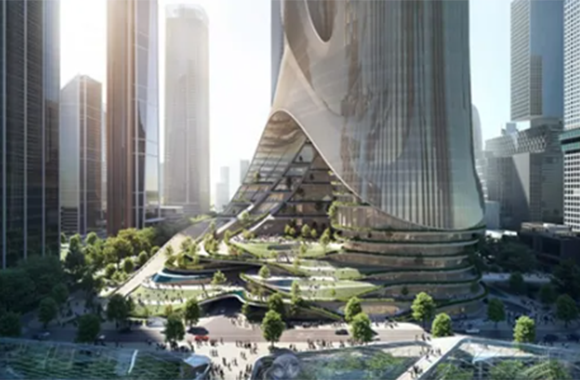 扎哈在深圳新项目，由种植台阶组成的超高层双子摩天大楼.png
