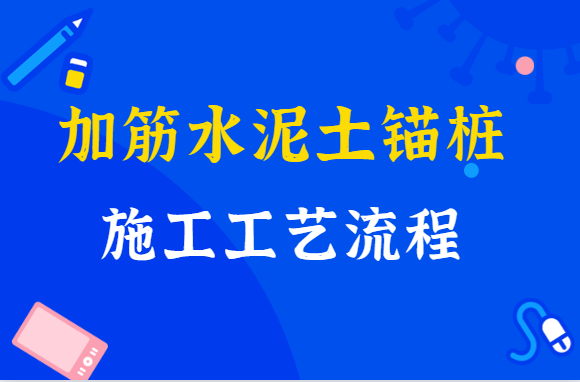 加筋水泥土锚桩施工工艺流程，其实很简单