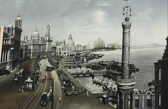 1938年上海外滩信号塔照片