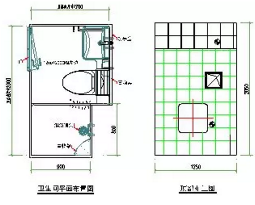 整体卫浴布置图