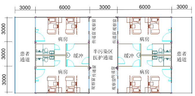 病房区示意图