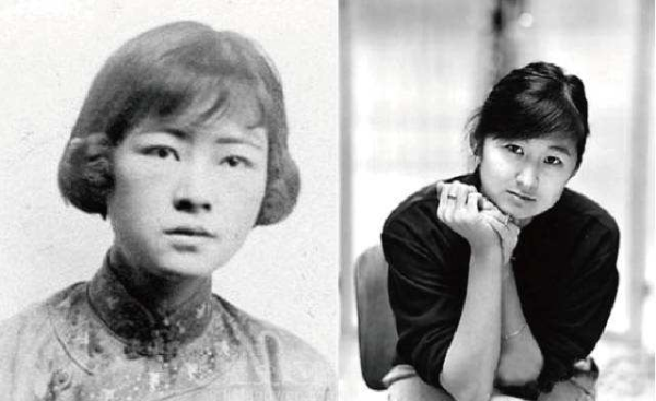 林徽因(左)与林璎(右)年轻时照片