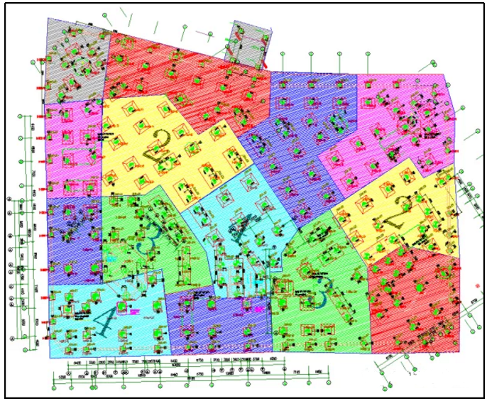 住宅区桩基础工程施工分区