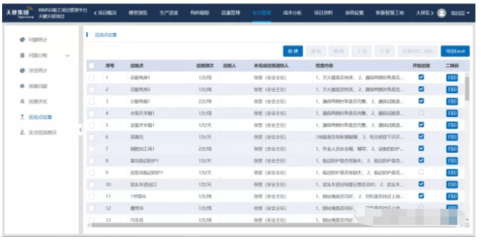 安全巡视点设置