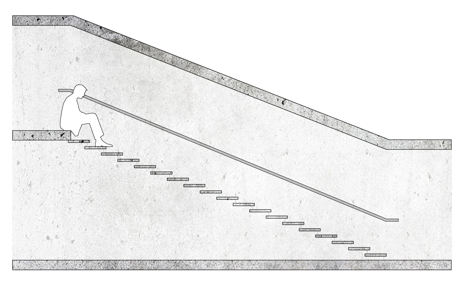 宽大型楼梯的尺度示例