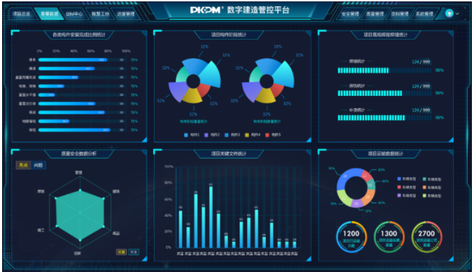 项目重要数据多维度展示分析