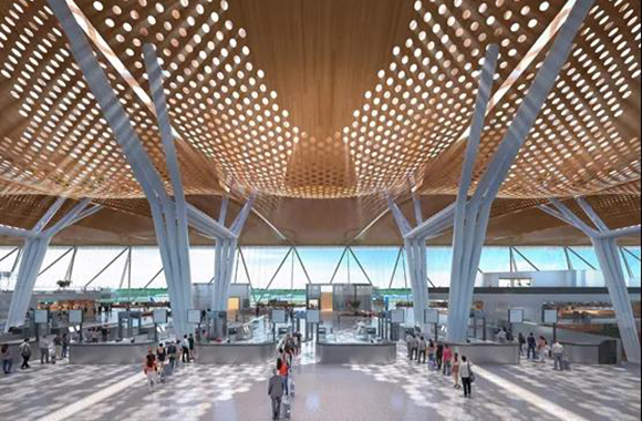 瓜达拉哈拉机场有了新航站楼设计，波浪形屋顶线点缀着天窗.jpg