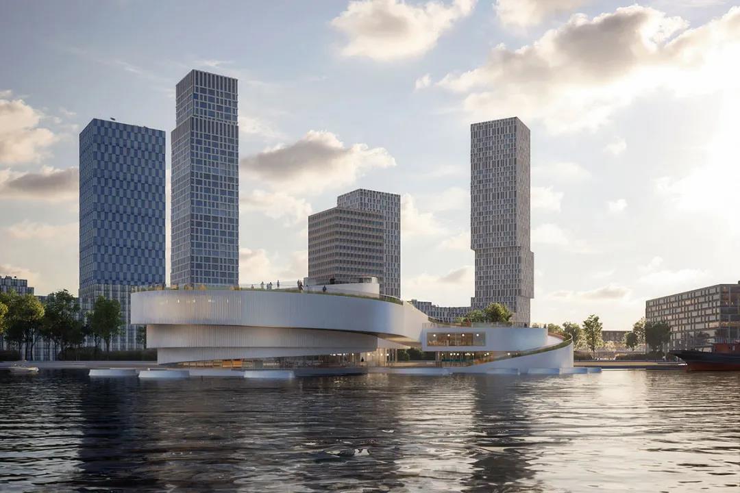 1鹿特丹海洋中心，优雅水上螺旋象征过去、现在和未来.jpg