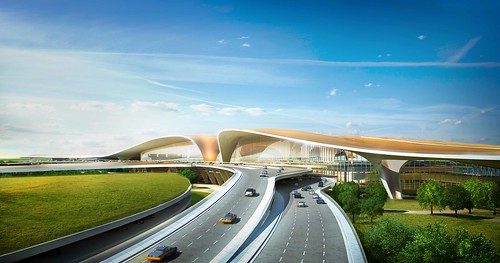 Zaha Hadid - 北京新机场T1航站初版模拟图