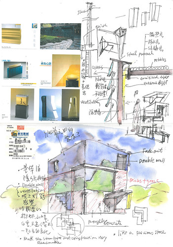 026 – 廖偉立建築師手繪稿↗ 廖偉立建築師 – 葉毓繡美術館