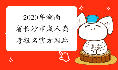 2020年湖南省长沙市成人高考报名官方网站