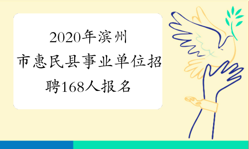 2020年滨州市惠民县事业单位招聘168人报名入口(2月18日09