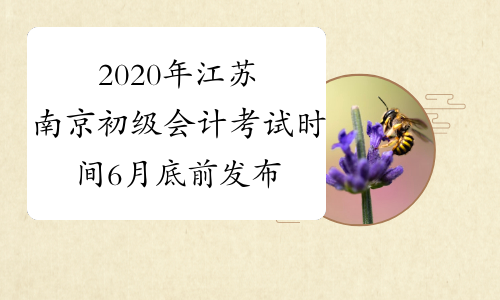 2020年江苏南京初级会计考试时间6月底前发布通知