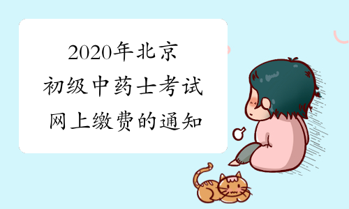 2020年北京初级中药士考试网上缴费的通知