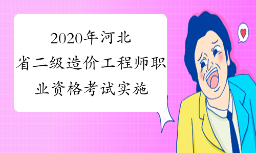 2020年河北省二级造价工程师职业资格考试实施办法