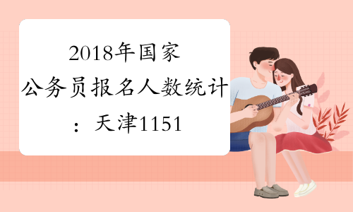 2018年国家公务员报名人数统计：天津11516人过审【7日9时】
