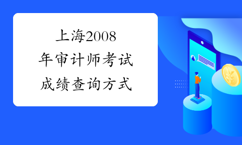 上海2008年审计师考试成绩查询方式