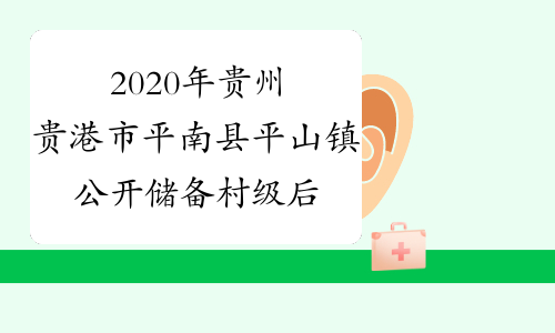 2020年贵州贵港市平南县平山镇公开储备村级后备干部130人