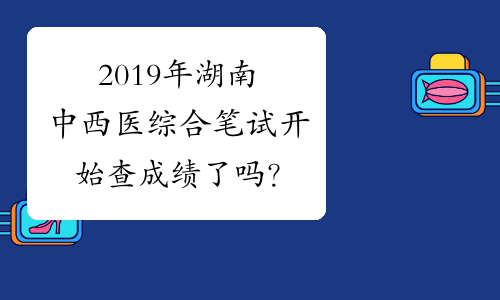 2019年湖南中西医综合笔试开始查成绩了吗？