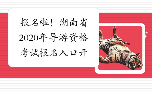 报名啦！湖南省2020年导游资格考试报名入口开通！