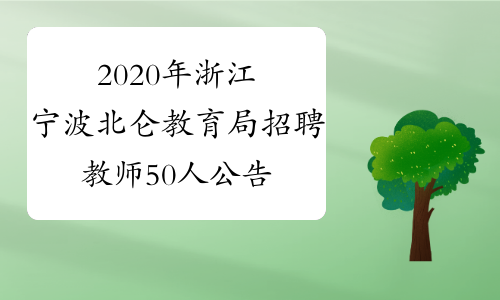 2020年浙江宁波北仑教育局招聘教师50人公告