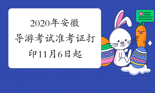 2020年安徽导游考试准考证打印11月6日起