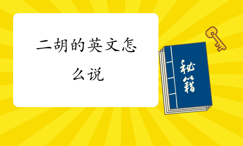 二胡的英文怎么说