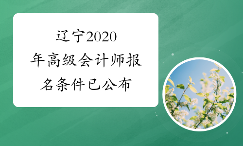 辽宁2020年高级会计师报名条件已公布