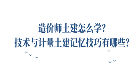 造价师土建怎么学？技术与计量土建记忆技巧有哪些？.png