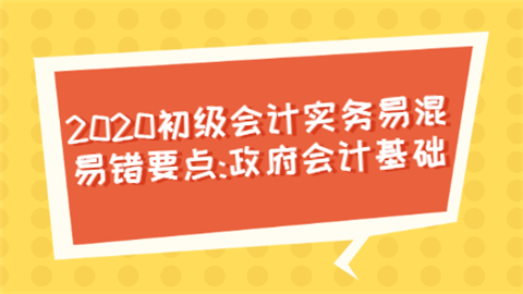 2020初级会计实务易混易错要点政府会计基础.png