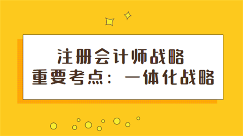 注册会计师战略重要考点：一体化战略.png