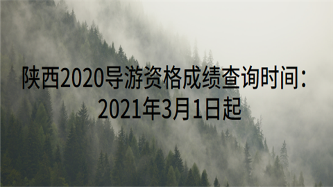 陕西2020导游资格成绩查询时间：2021年3月1日起.png