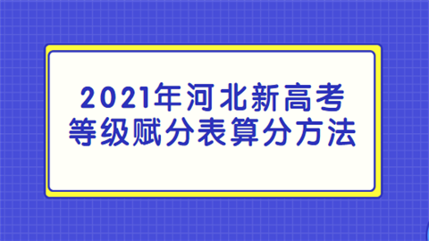 2021年河北新高考等级赋分表算分方法.png