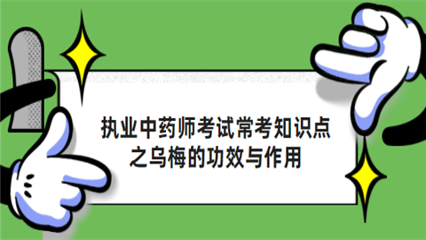 执业中药师考试常考知识点之乌梅的功效与作用.png