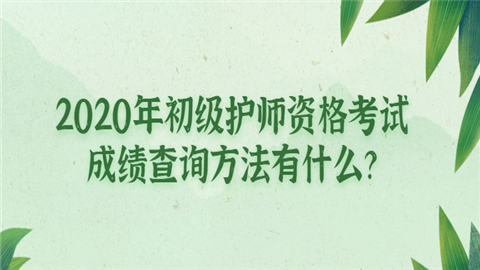 2020年初级护师资格考试成绩查询方法有什么.png