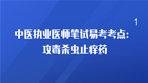 中医执业医师笔试易考考点：攻毒杀虫止痒药.png